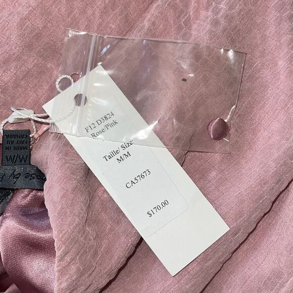 Symbiose by Hinda A Womens Crisscross Chiffon Cocktail Dress Pink Medium NWT - Picture 6 of 9